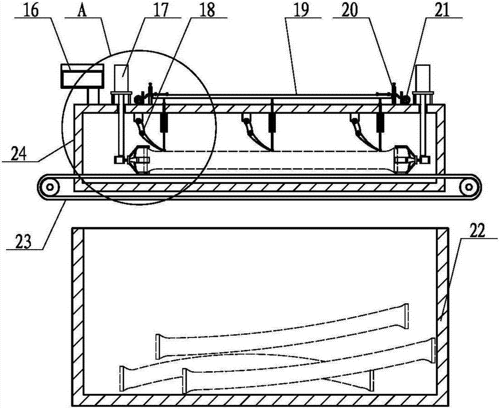 A device for measuring bending and selecting materials for bamboo bones of folding fans