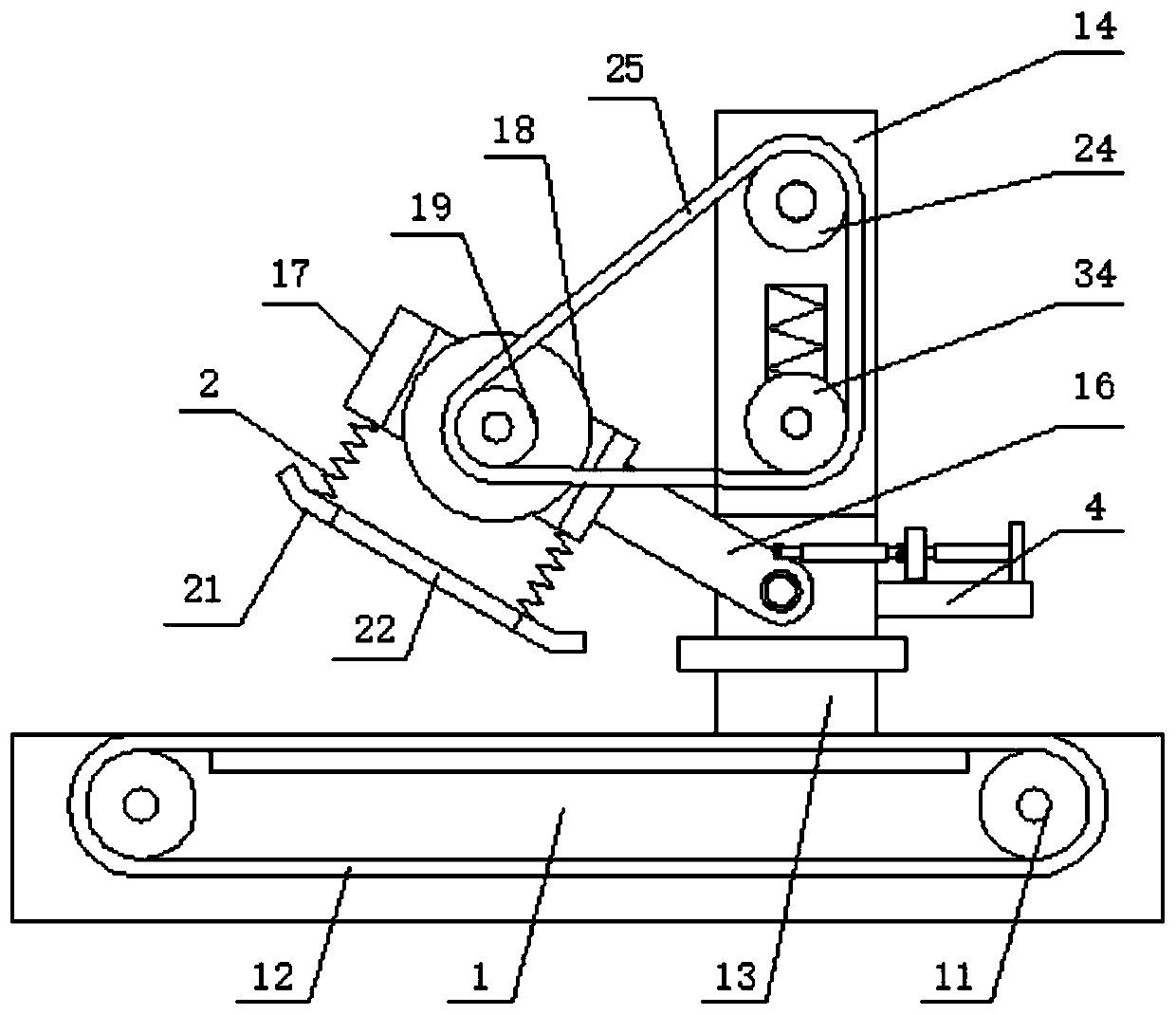 Automatic thin knife longitudinal cutting device for paperboard