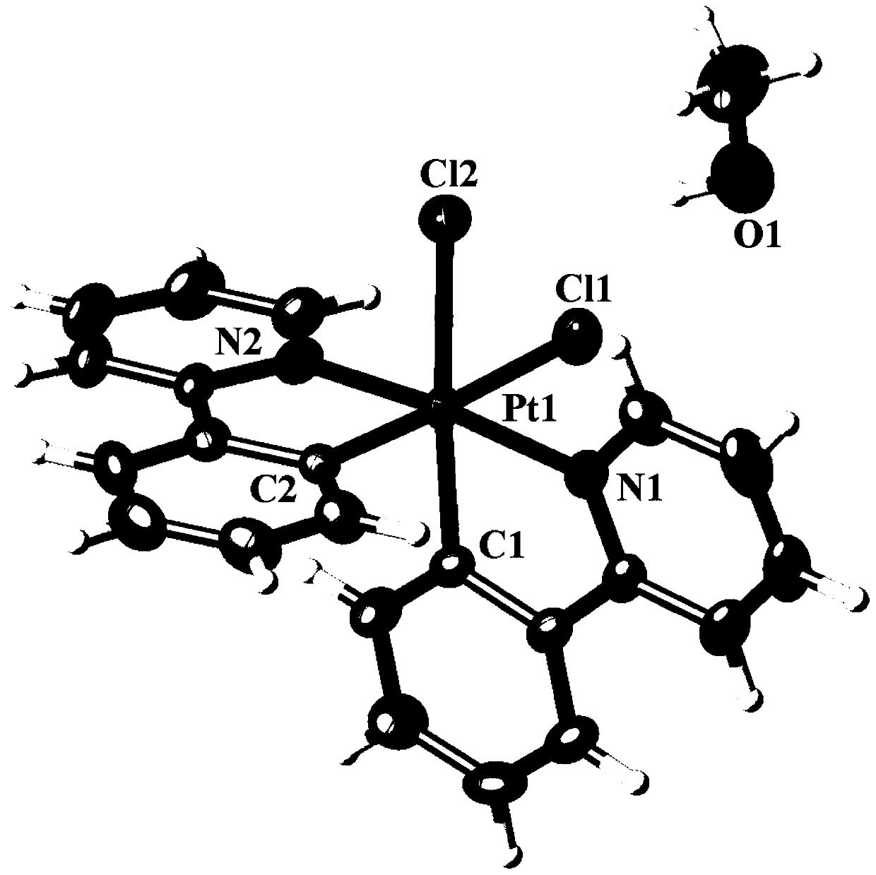 Novel 2-phenylpyridine-platinum (IV) precursor anti-cancer complex as well as synthesis method and application thereof