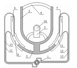 Pneumatic steering adjusting mechanism of car lamp