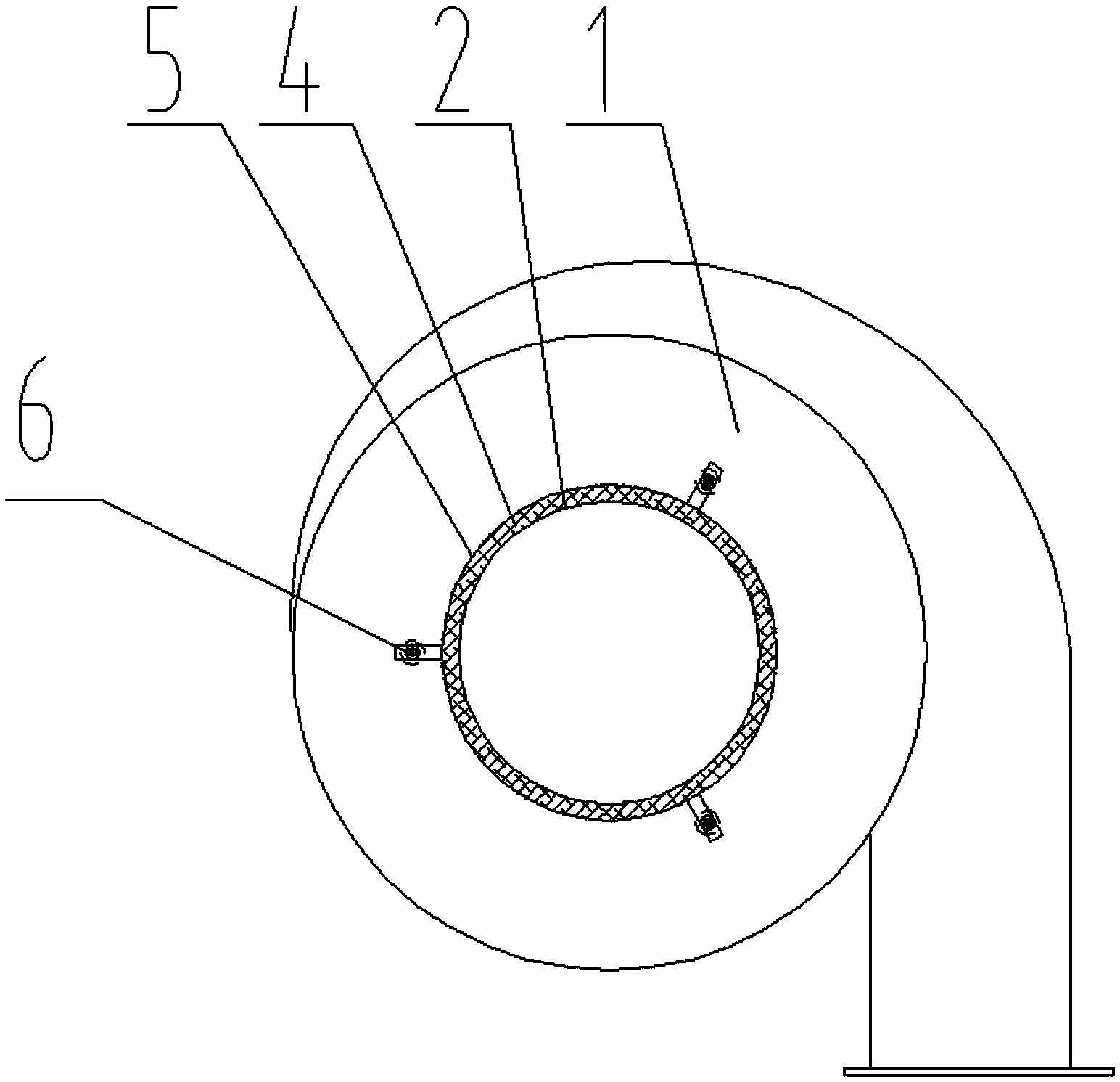 Adjustable liner device of cyclone dust collector