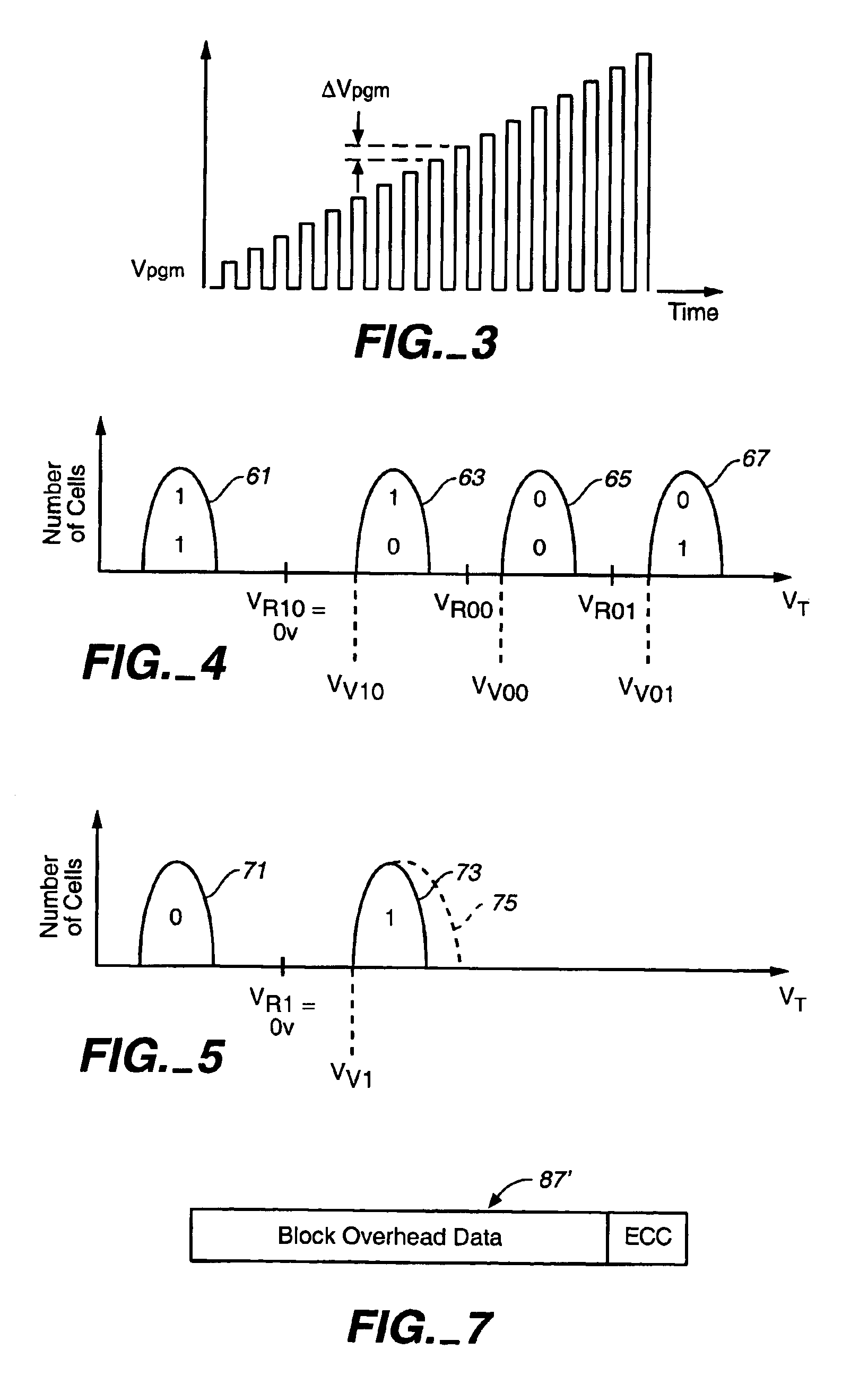 Non-volatile semiconductor memory with large erase blocks storing cycle counts