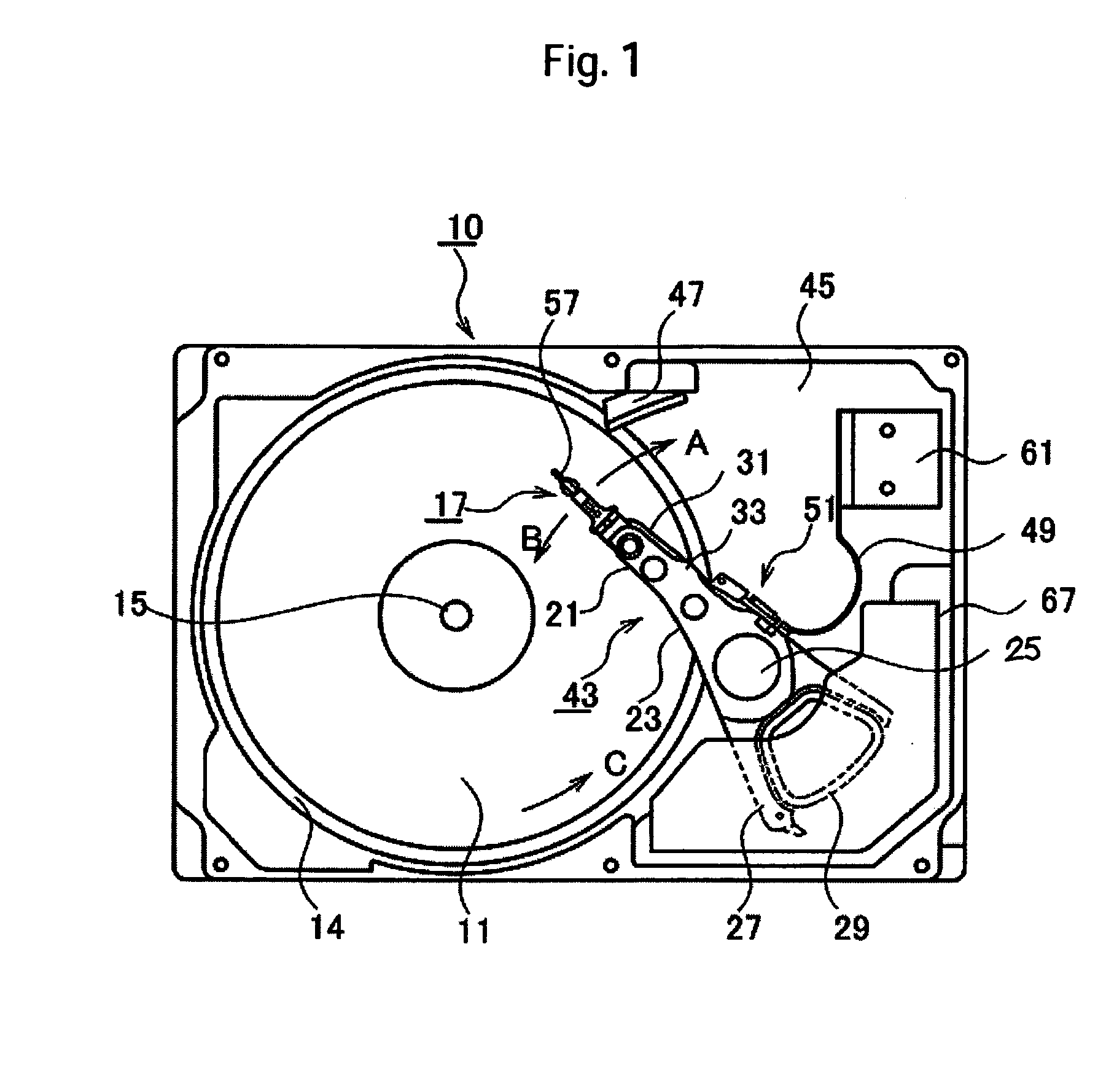 Arm chamfer for comb type actuator in rotating disk storage device and carriage assembly