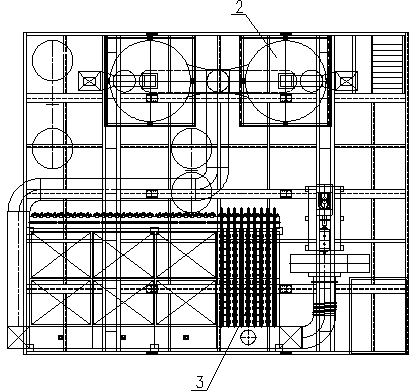 Fume-elimination/dust-removal car at furnace top