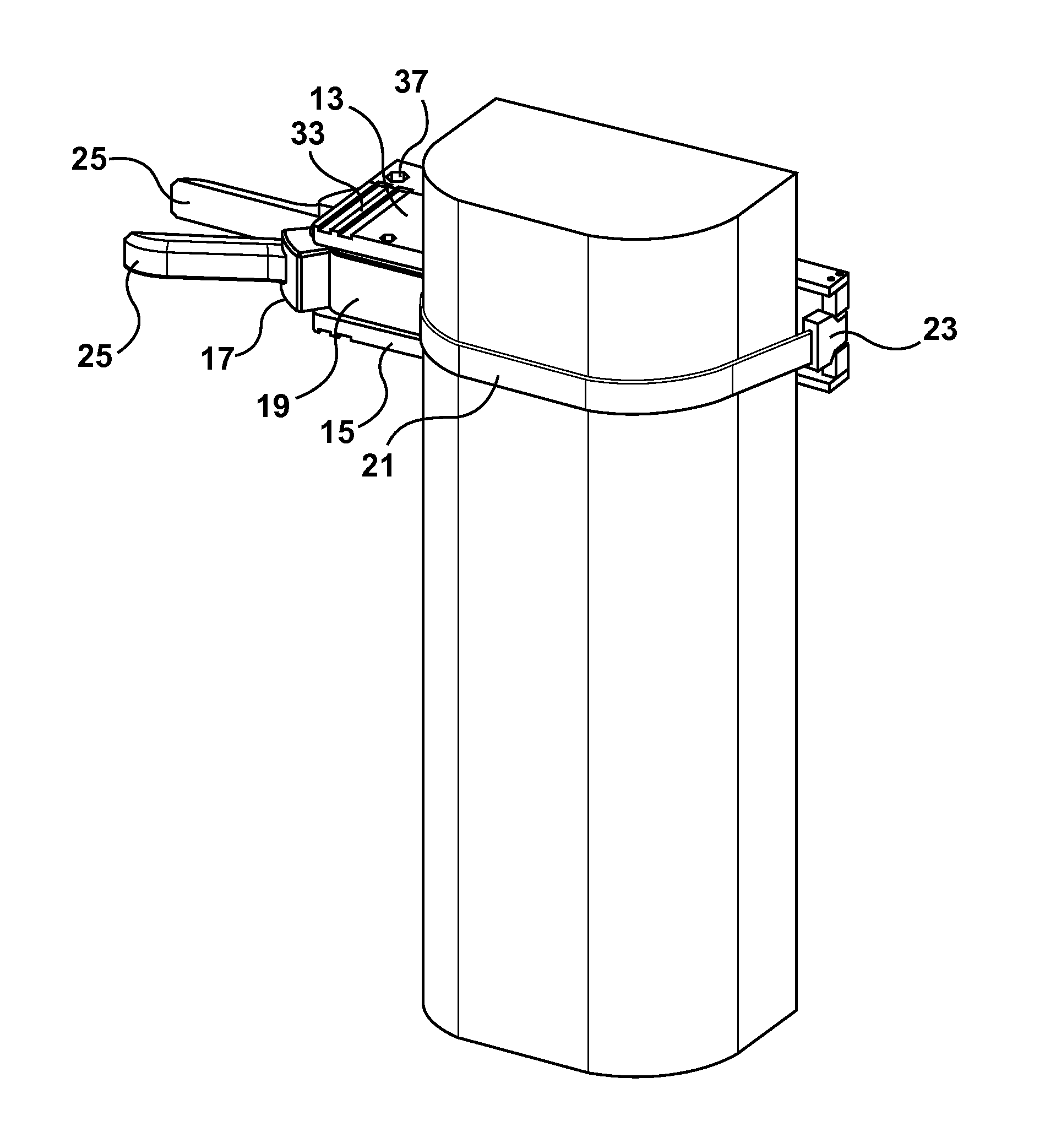 Apparatus and method for aligning an antenna in a reference position