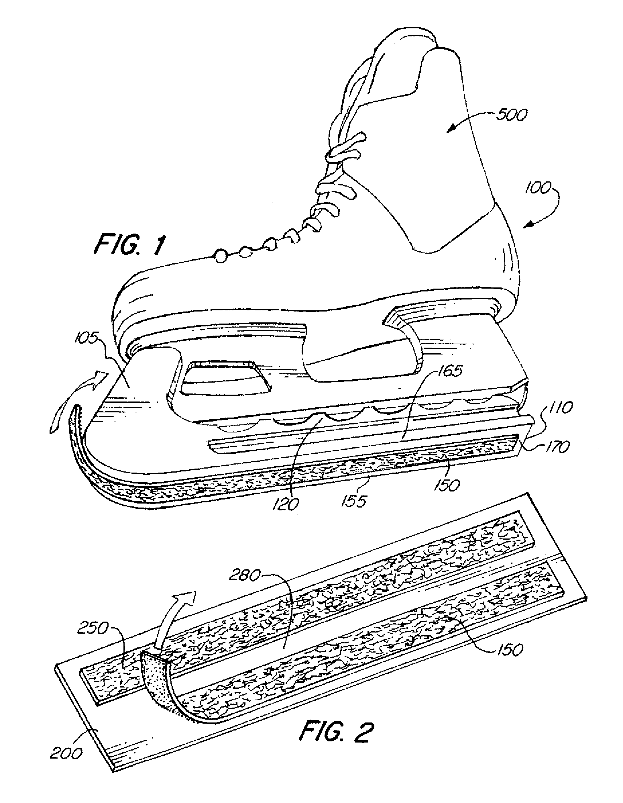 Traction Device To Walk On Ice While Wearing Ice Skate Scabbard