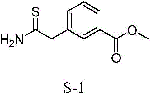 Synthesis method of 3-(2-amino-2-thioethyl)methyl benzoate