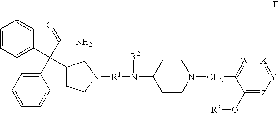 Substituted 4-amino-1-(pyridylmethyl)piperidine and related compounds