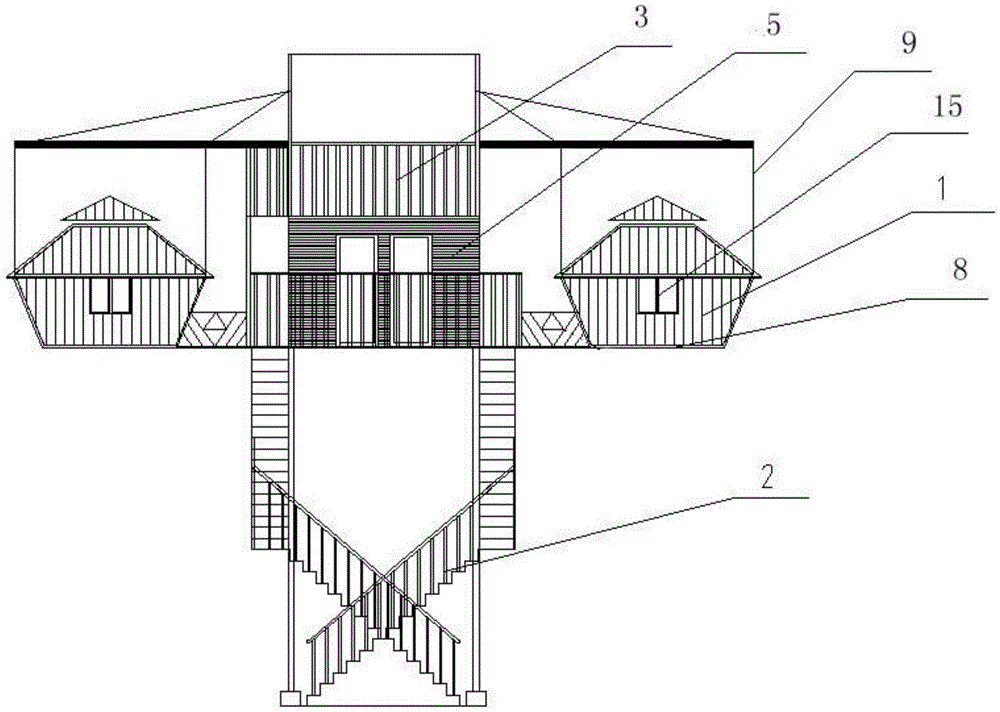 All-terrain movable combined suspended house in the air