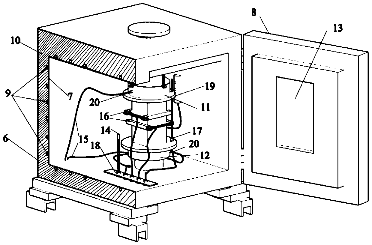 Device and method for low-temperature hydraulic coupling test of rock-like resin material