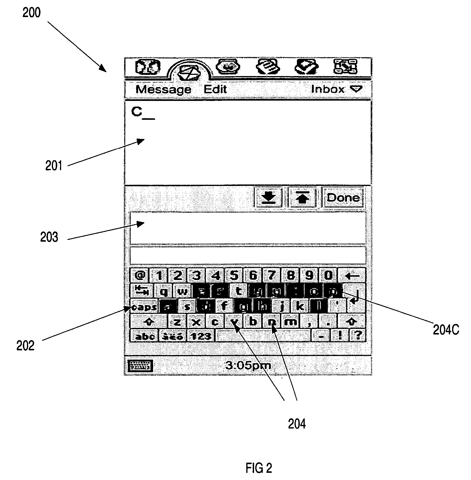 Entering a character into an electronic device