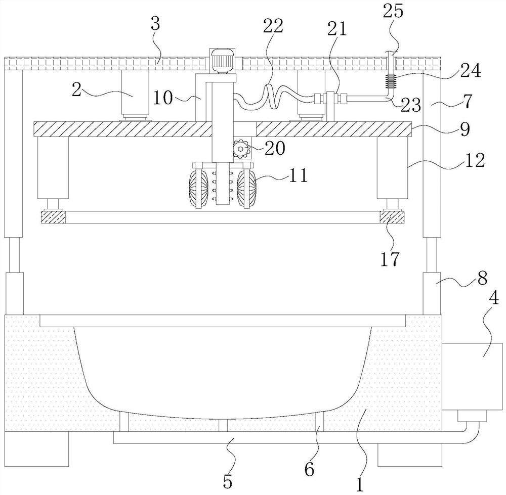 Acrylic plate blister device for bathtub production