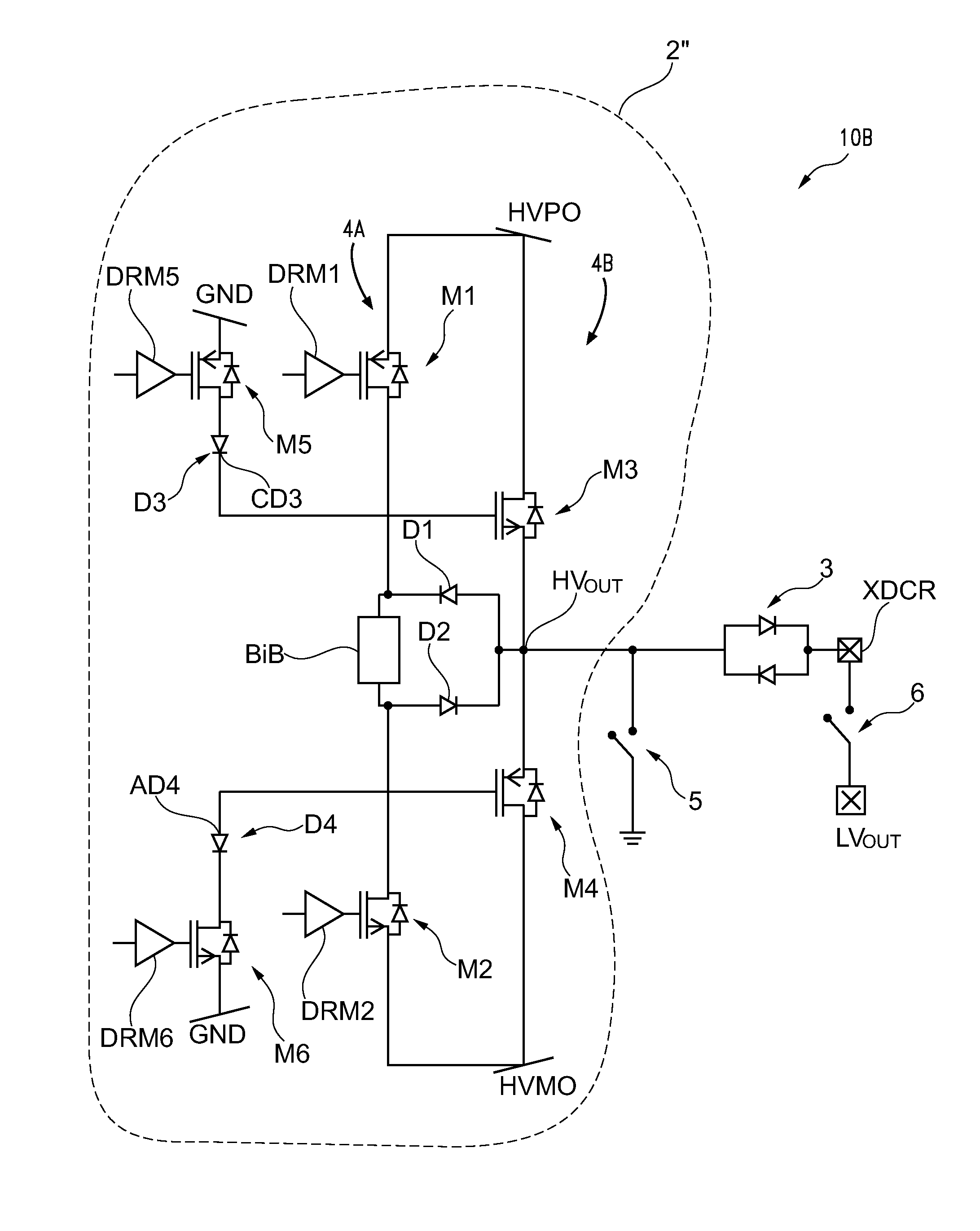 High-voltage multi-level shifter for ultrasound applications and transmit/receive channel for ultrasound applications using said level shifter