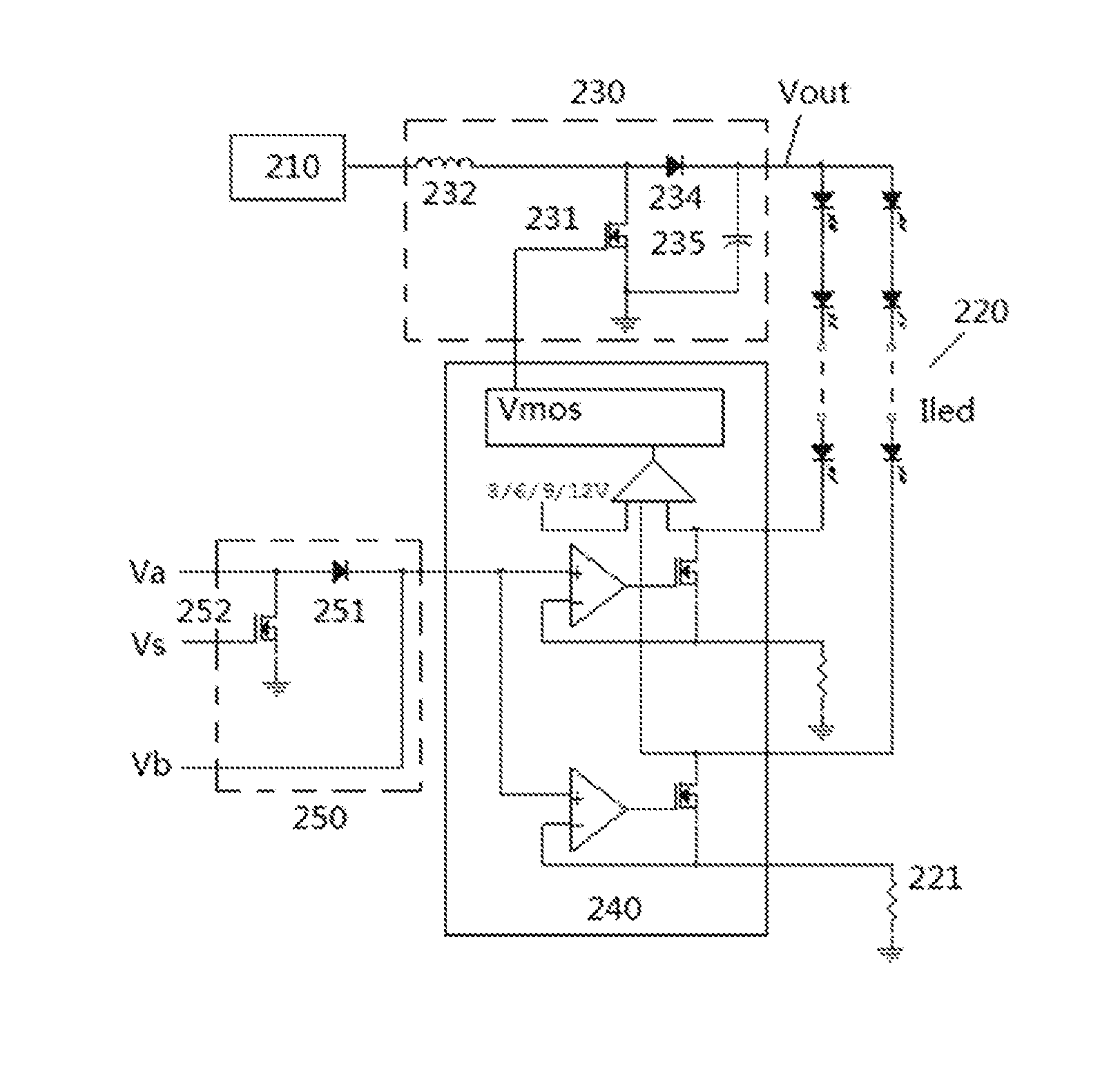 LED backlight driving circuit and method for detecting failure thereof