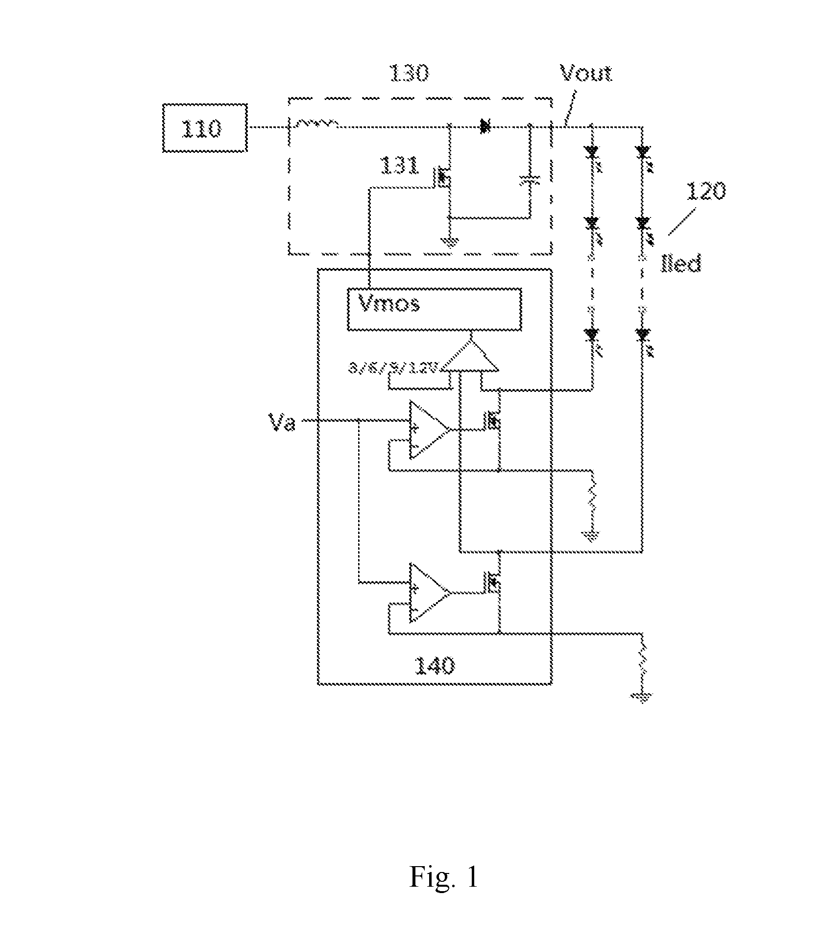 LED backlight driving circuit and method for detecting failure thereof