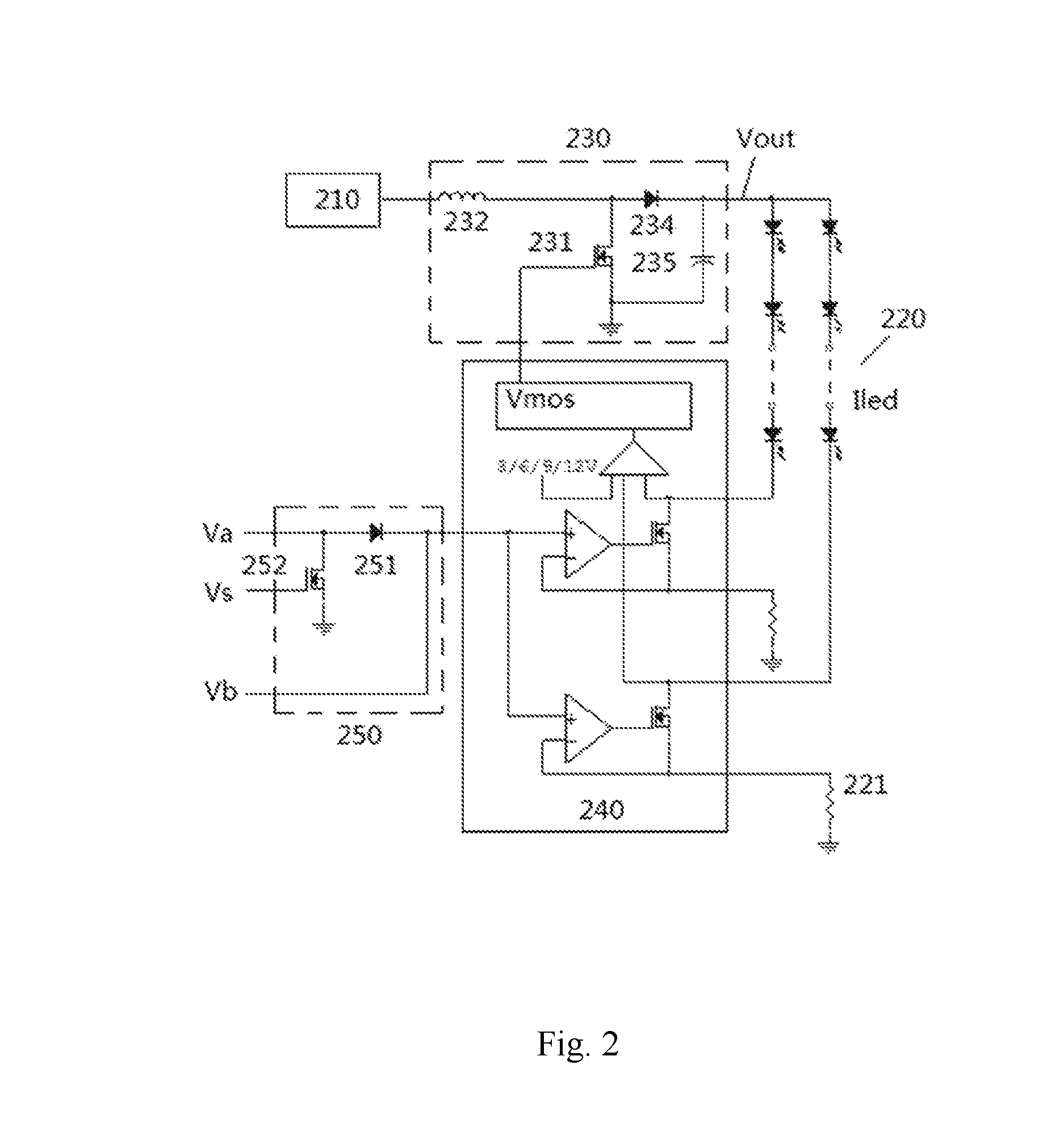 LED backlight driving circuit and method for detecting failure thereof