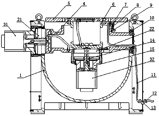 Double-shaft positioner mechanical structure