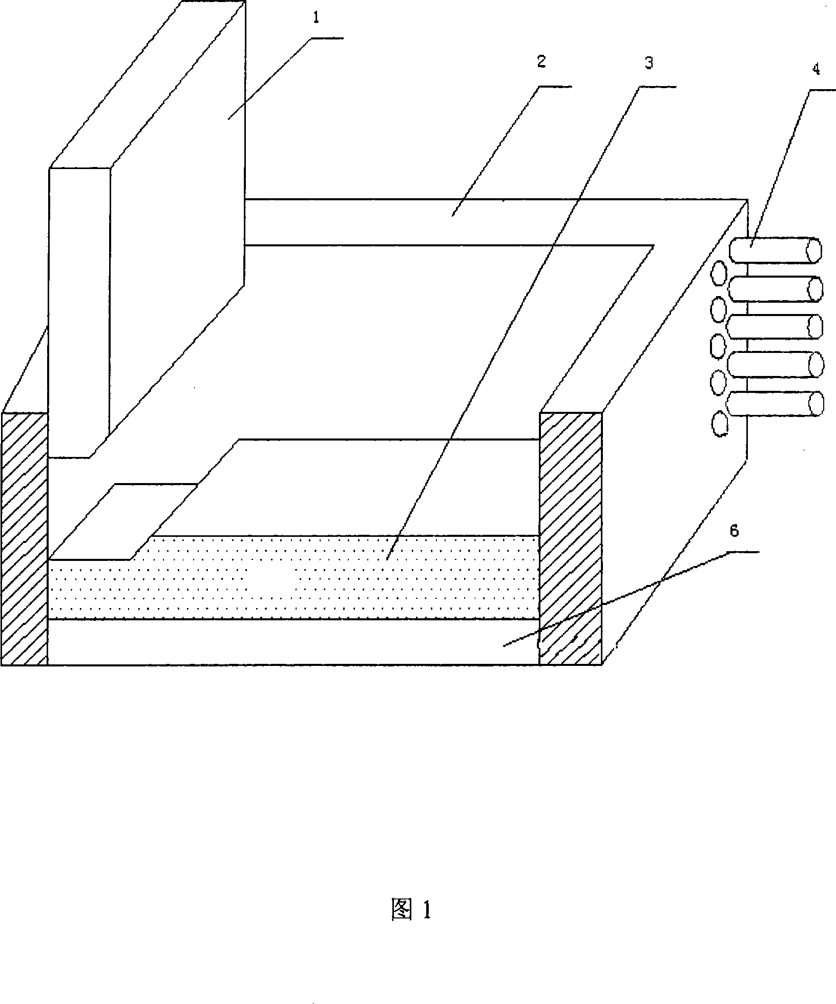 Deformation method and device for gradient temperature wedge pressure for injecting and depositing porous material