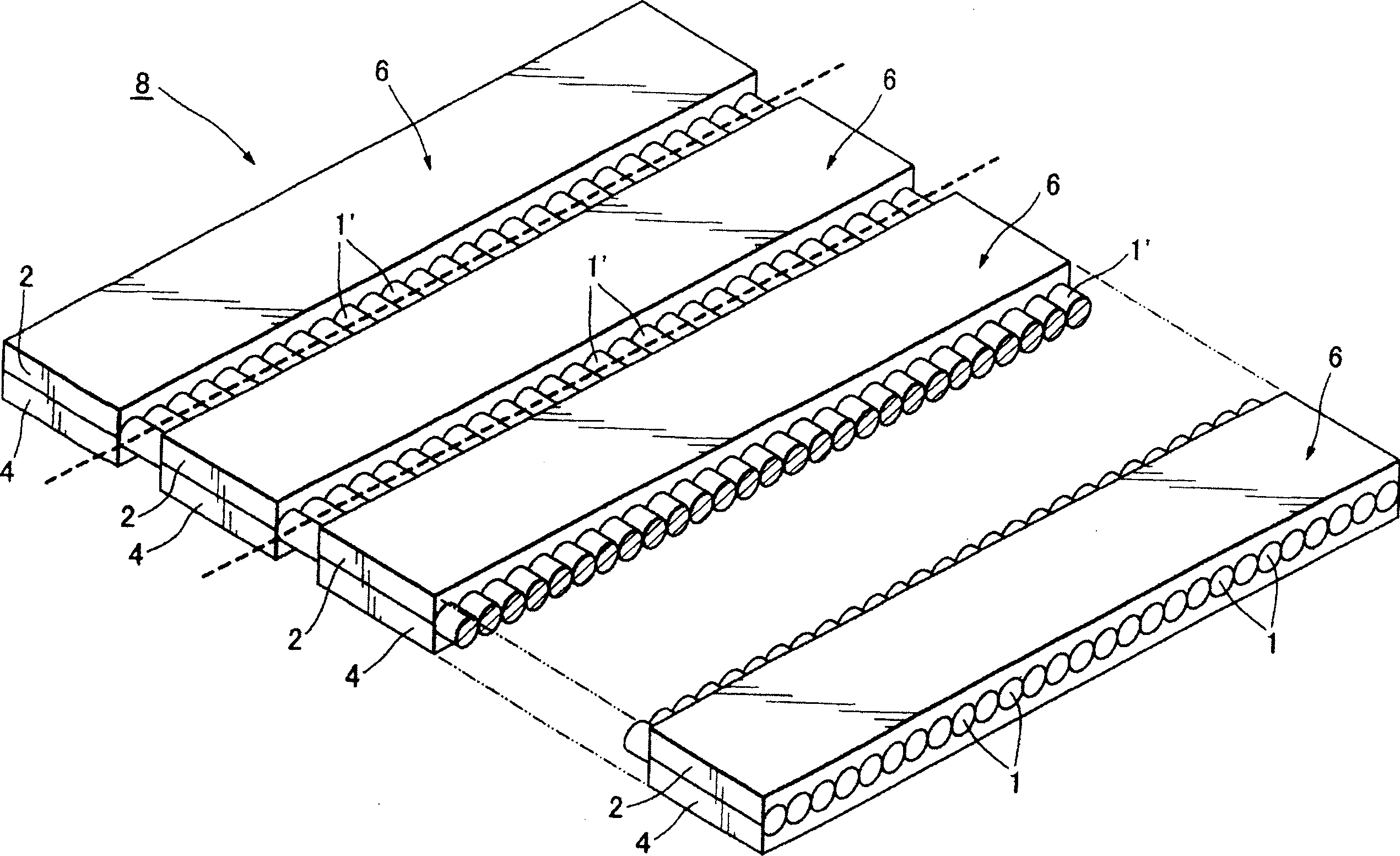 Rod-like lens array mfg appts and its mfg. method