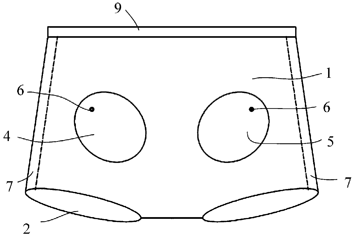 Elastic underpants with self-control type compression function at groin area