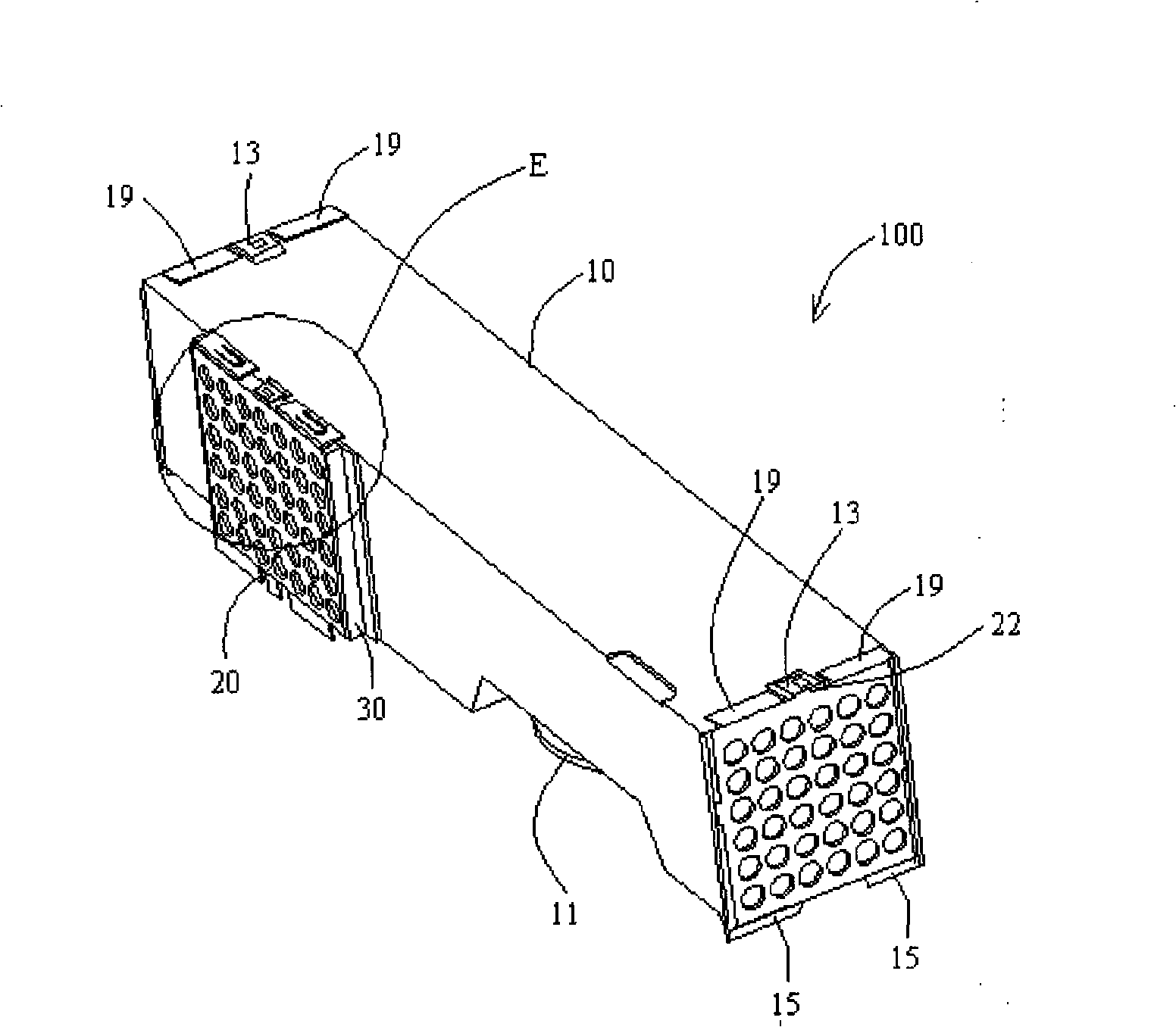 Heat radiating device of air-guide duct