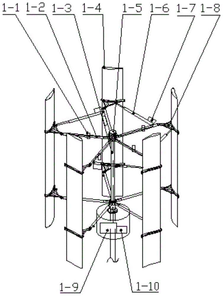 A controllable variable angle of attack system for blades of h-shaped vertical axis wind turbines for medium and low speeds