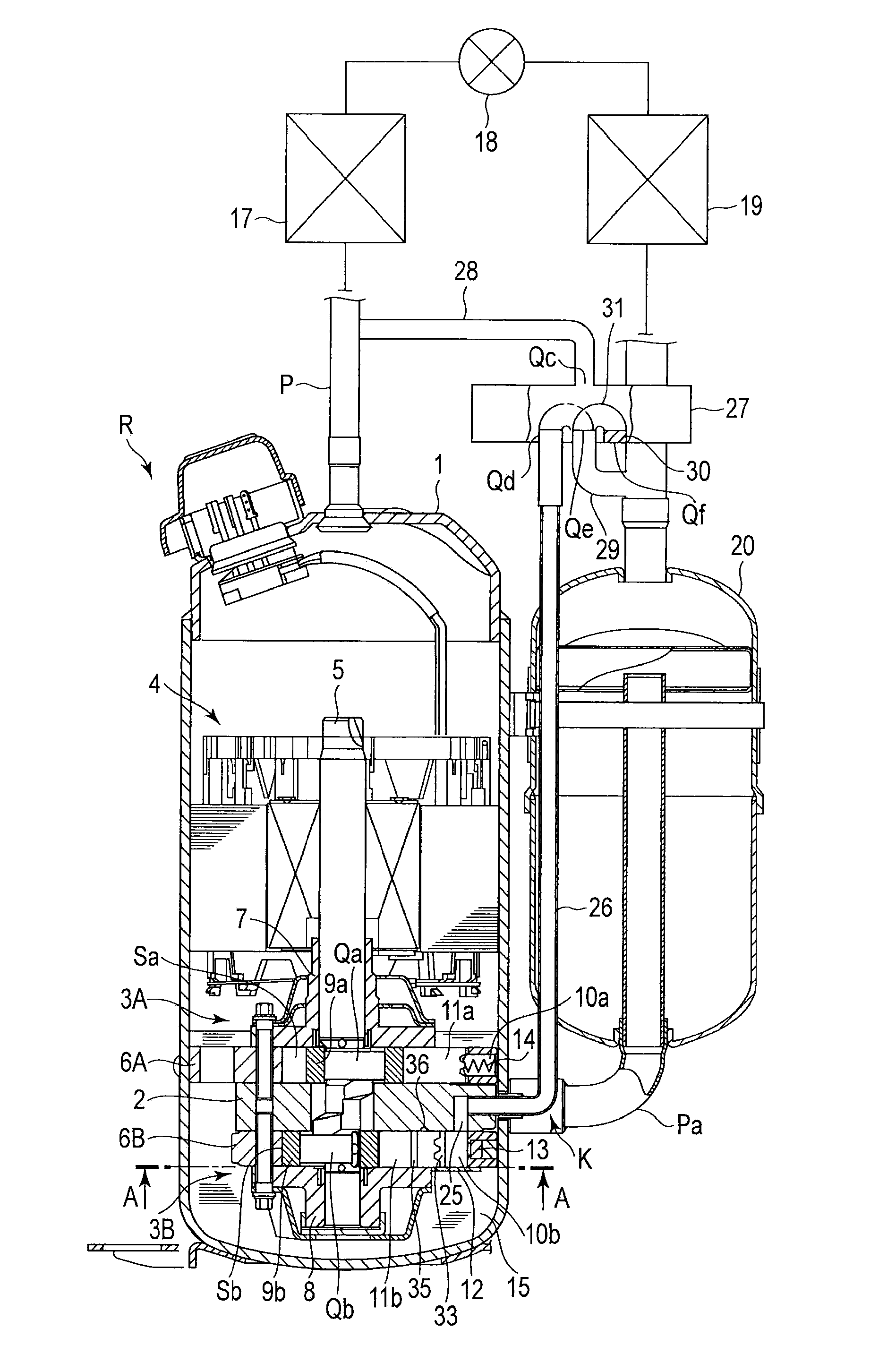 Multi-cylinder rotary compressor and refrigeration cycle apparatus
