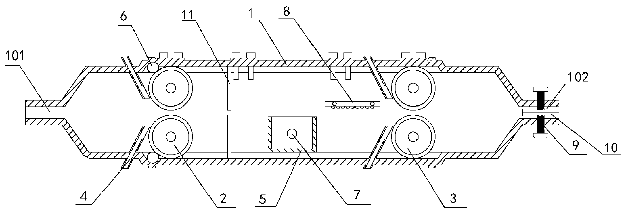 Dust removal device for textile machine