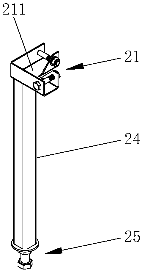 Overhead steel frame and mounting method thereof