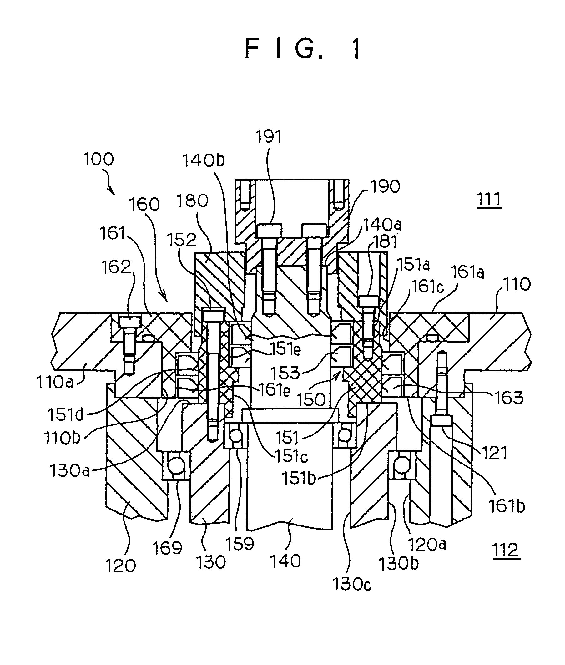 Shaft sealing assembly for vacuum processing apparatus