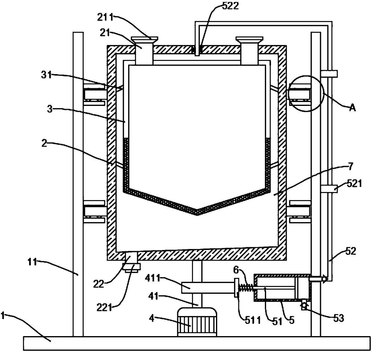 Solid-liquid separation device applied to kitchen garbage treatment