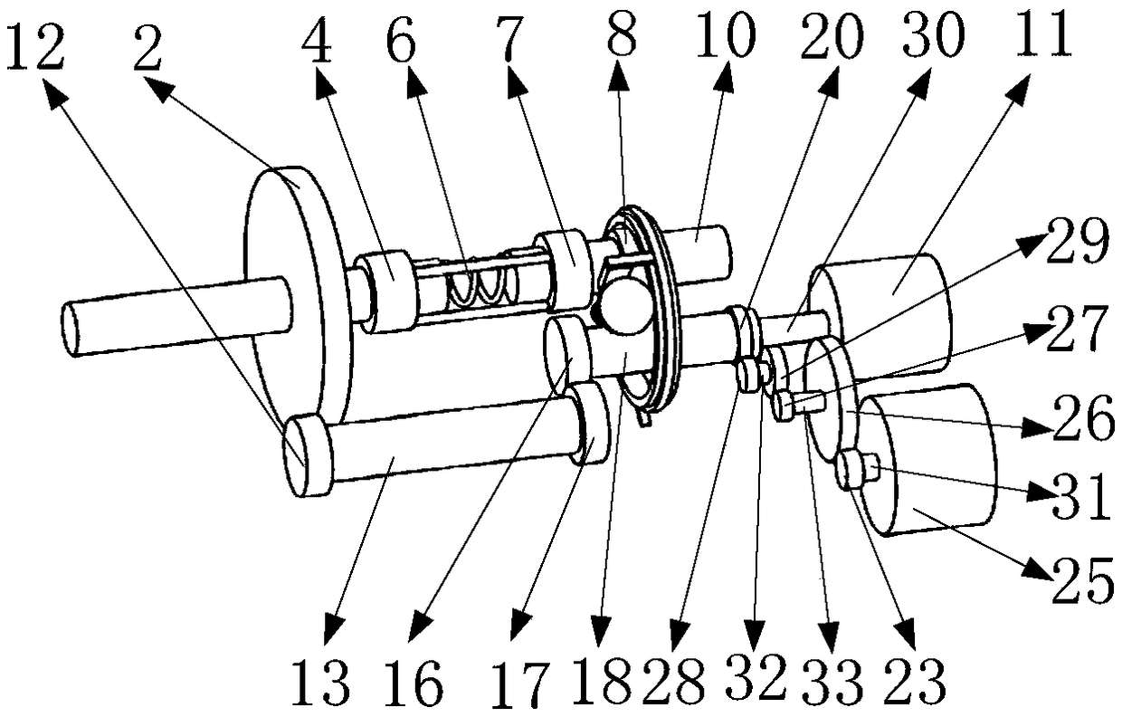 Rotating shaft locking energy-storage mechanism used for shared fitness equipment