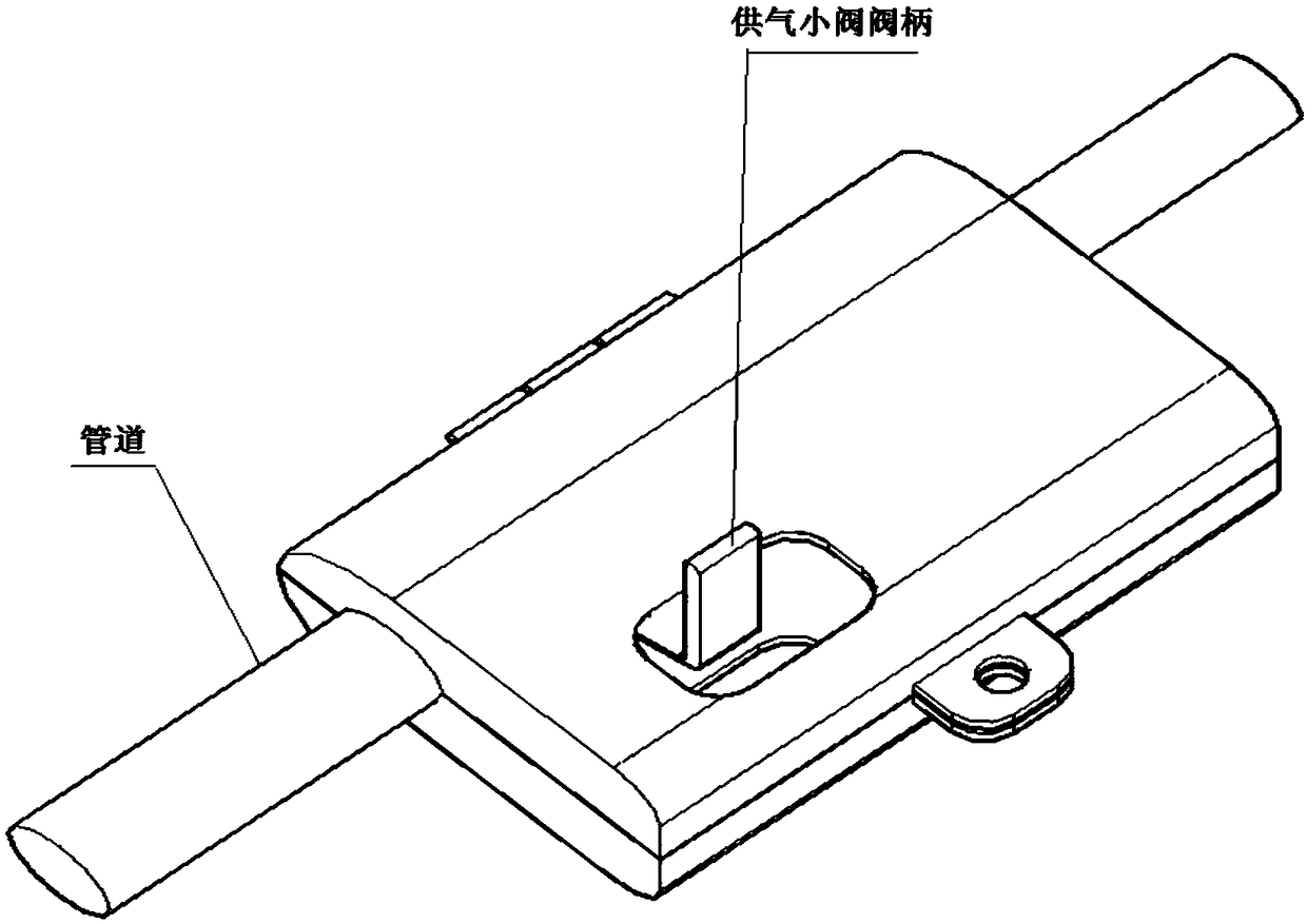 Gas supply small valve protection device of pneumatic valve