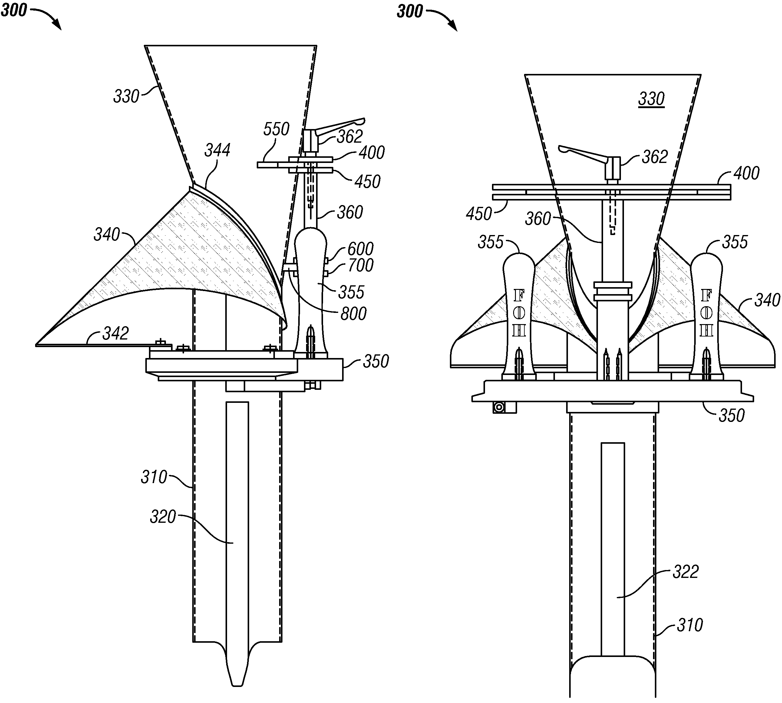 Apparatus and method for mounting a bag former