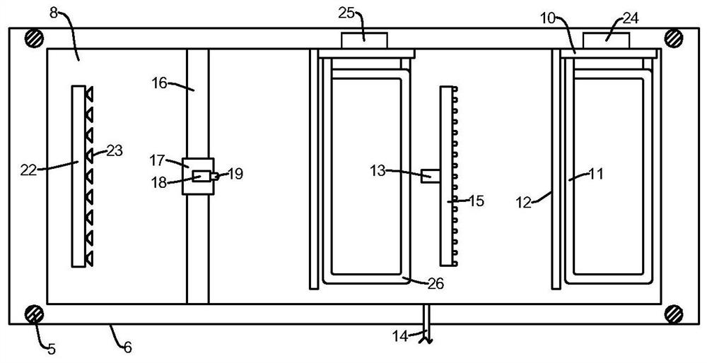 A continuous heat treatment device for metal laminated composite plates