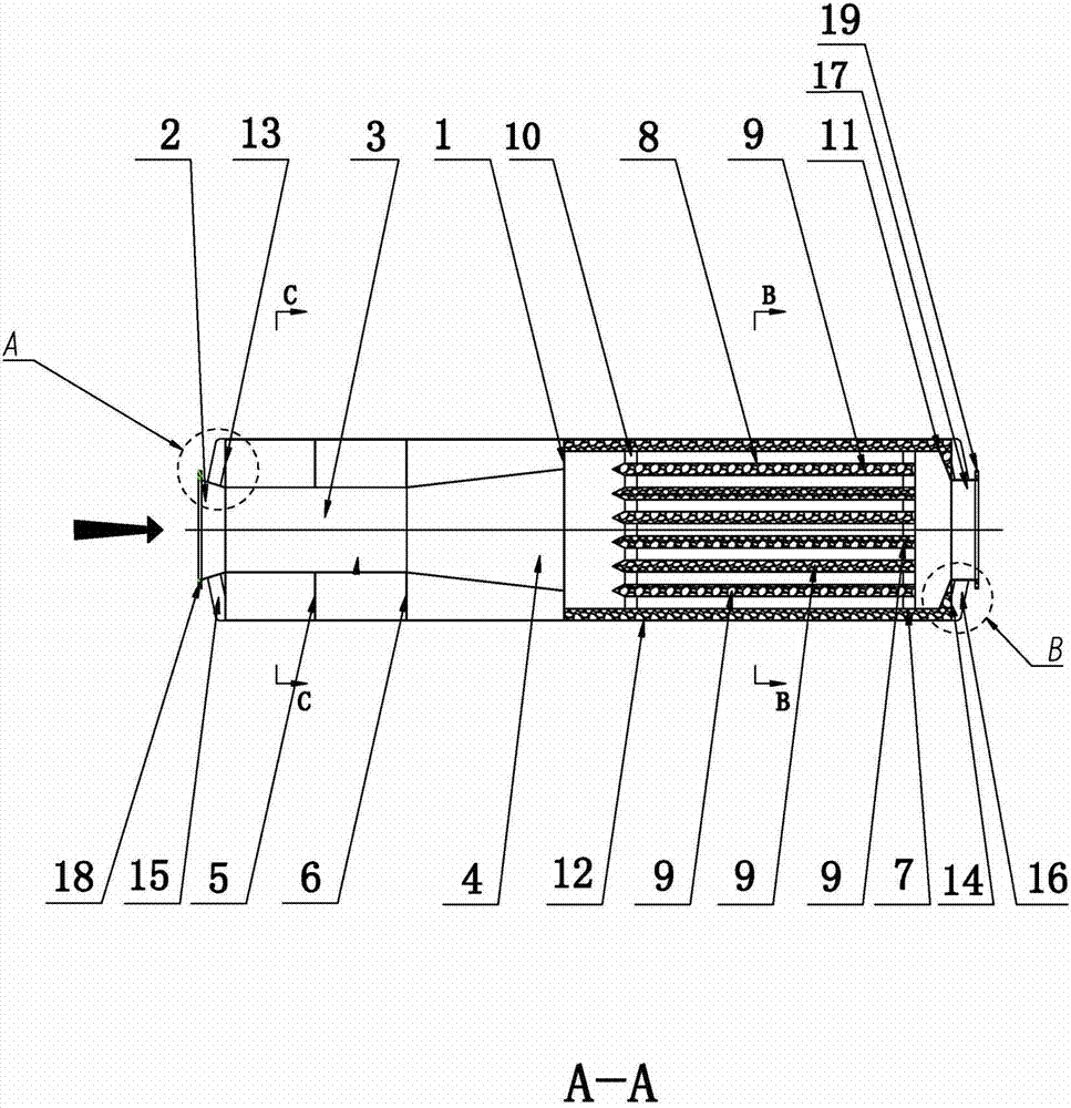 Resistance-and-reactance-compounded exhaust silencer