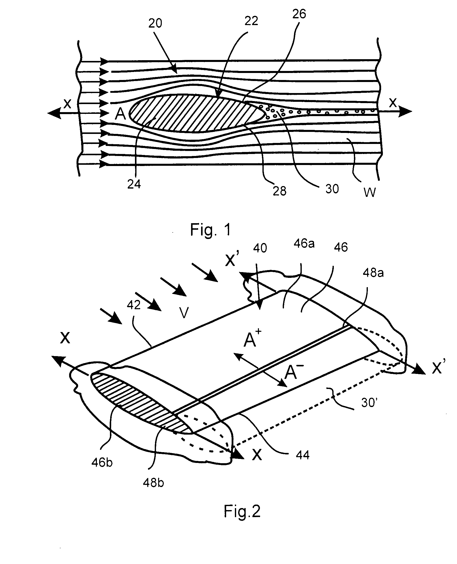 Method and apparatus for suppressing cavitation on the surface of a streamlined body