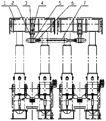 Tilting preventing device connecting clamp seat for hydraulic supports