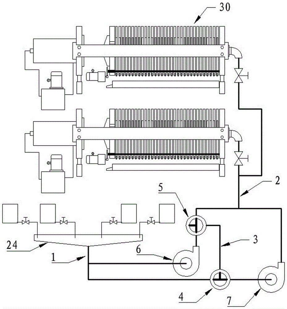 Combination and high-efficiency filter press device in electrolytic zinc process