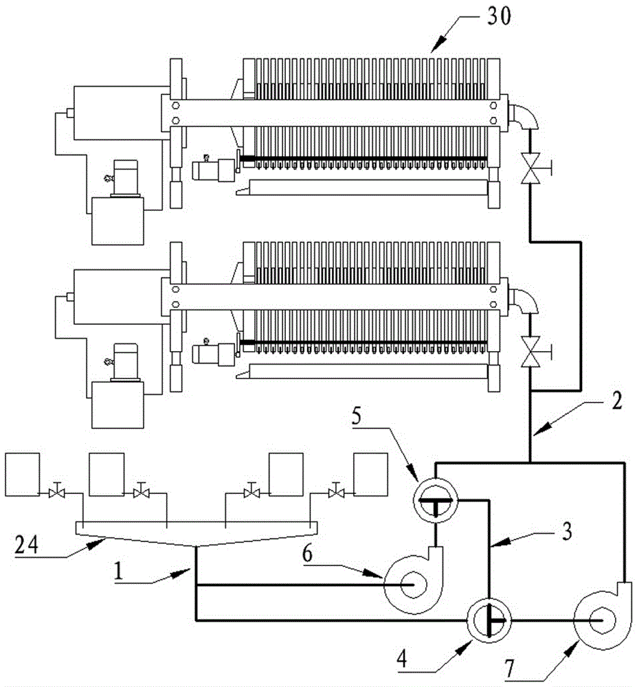 Combination and high-efficiency filter press device in electrolytic zinc process