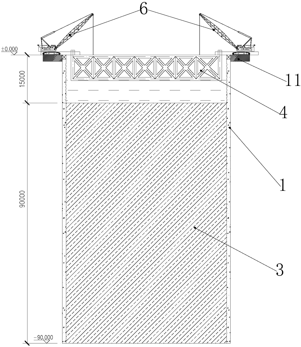 A construction method for shaft excavation