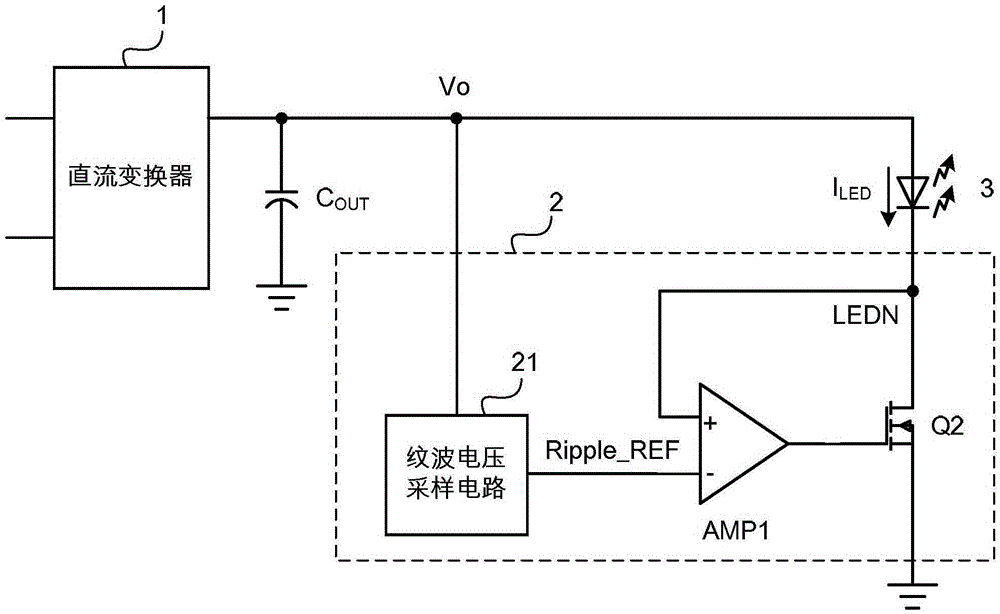Ripple suppression circuit, ripple suppression method, and LED lamp applying ripple suppression circuit