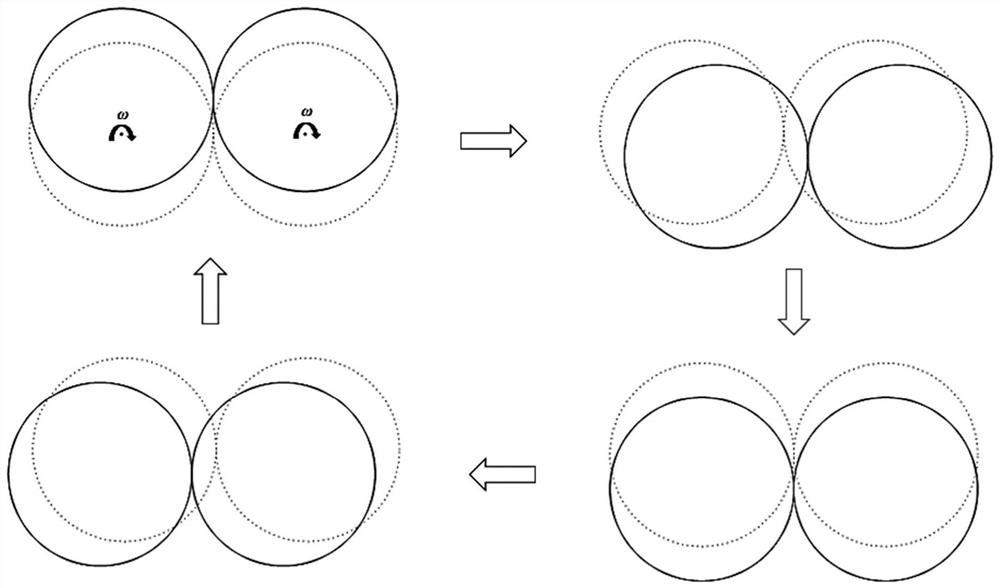 Variable-pitch co-rotating meshing double-screw compressor rotor and compressor