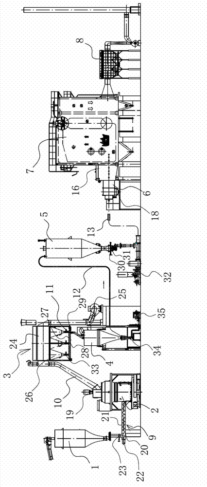 Industrial boiler system and method for clean combustion of carbon particles