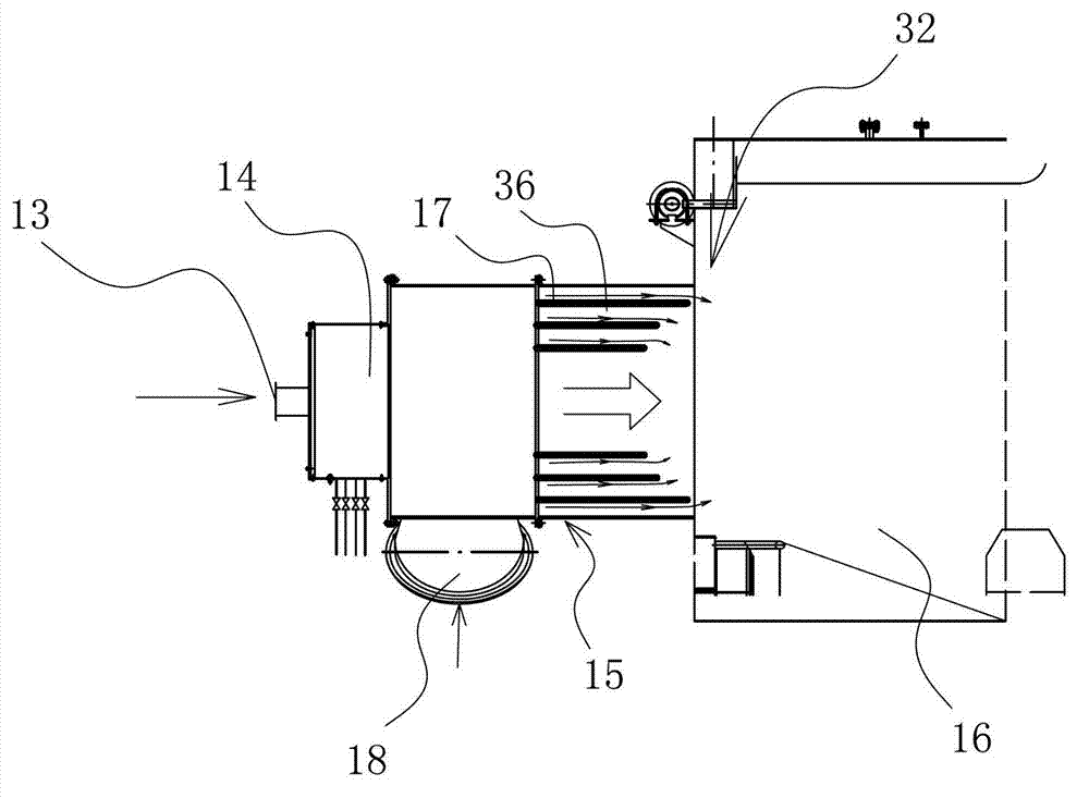 Industrial boiler system and method for clean combustion of carbon particles