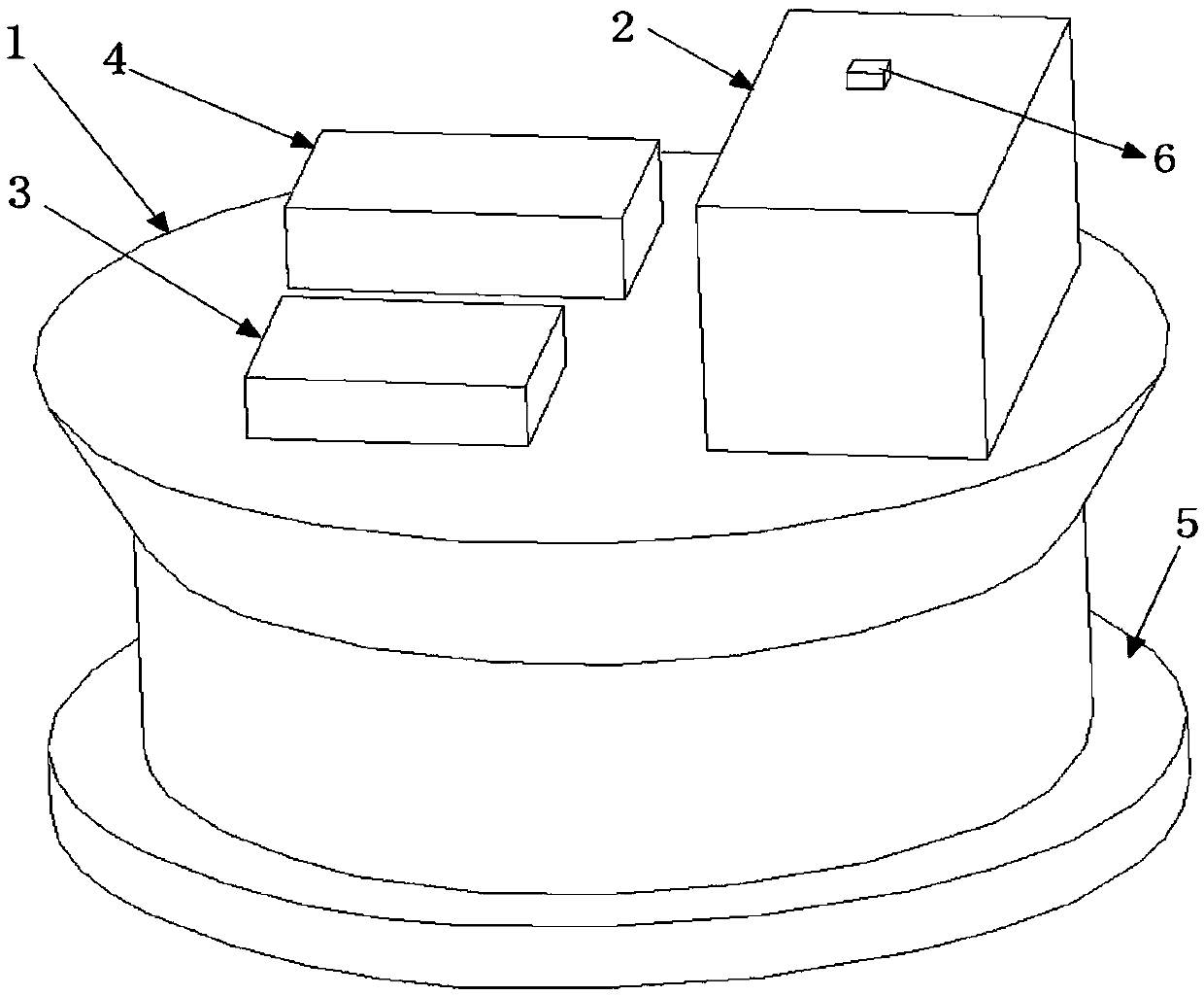 Oversea floating type nuclear power generating device of polygonal structure
