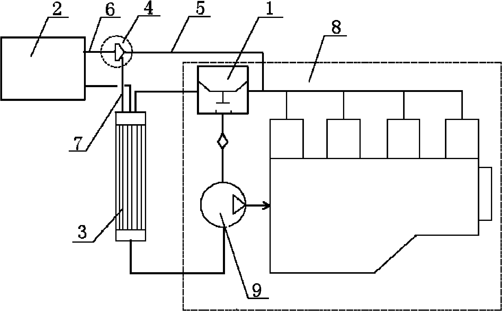 Engine cooling water system device with automatic exhaust function