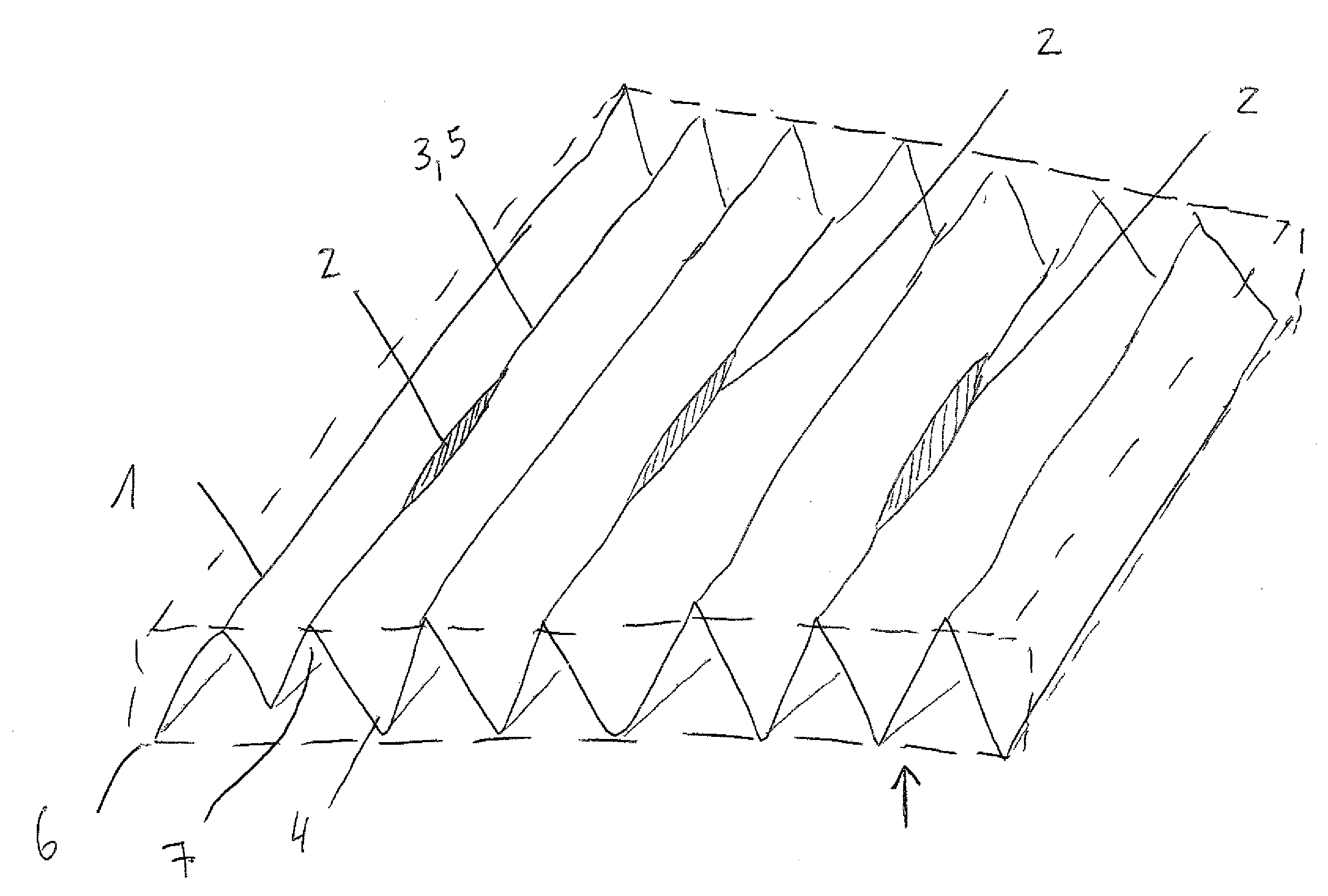 Filter Element Provided With Channels Of Variable Dimensions And Arrangement