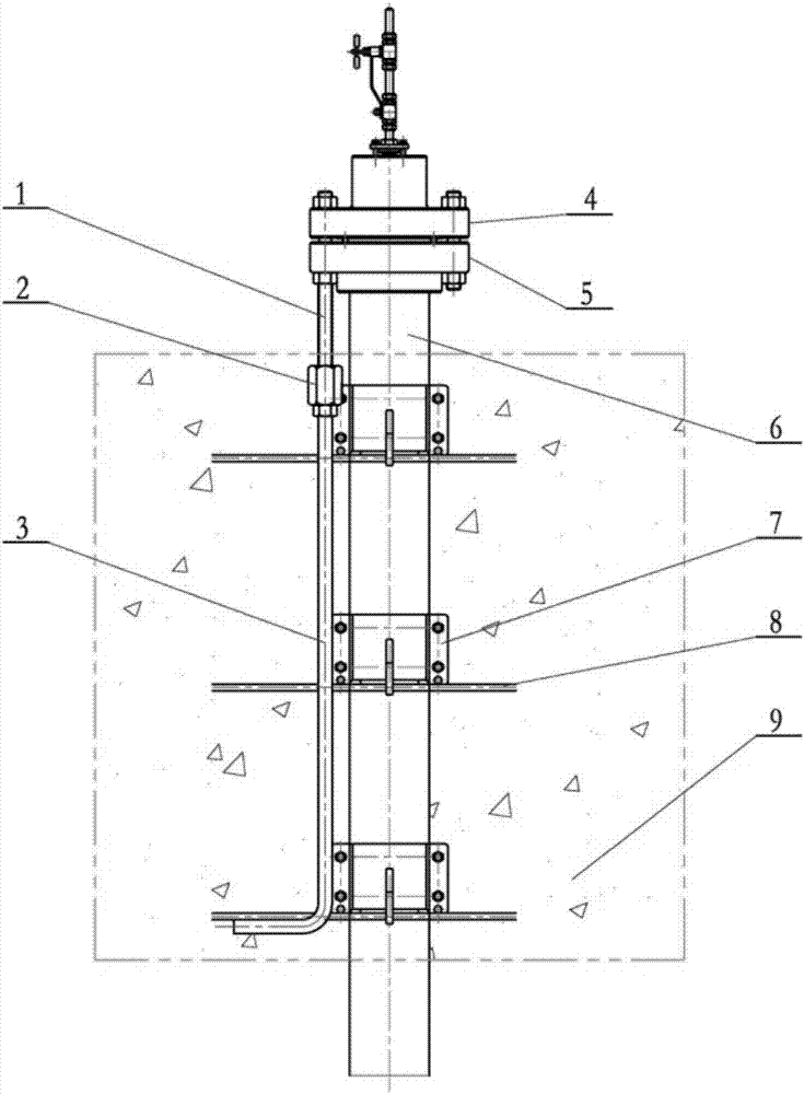 Fixing device for high-pressure underground gas storage wells and whole structure and fixing method of gas storage wells