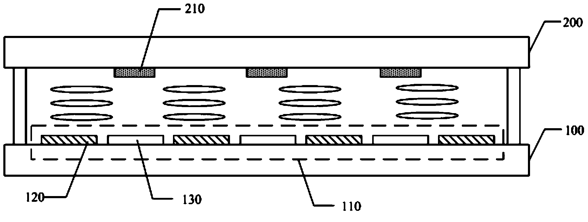 Embedded type touch screen and display device